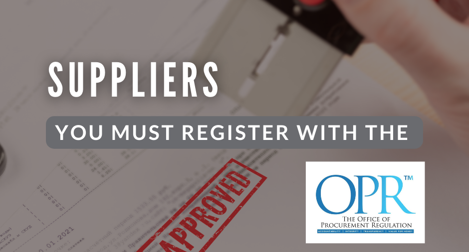 Suppliers: Register with Office of Procurement Regulation
