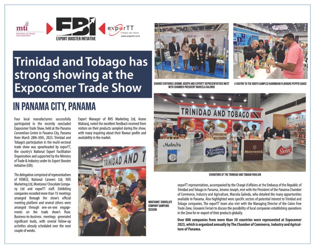 Trinidad and Tobago has strong showing at Expocomer Trade Show | exporTT